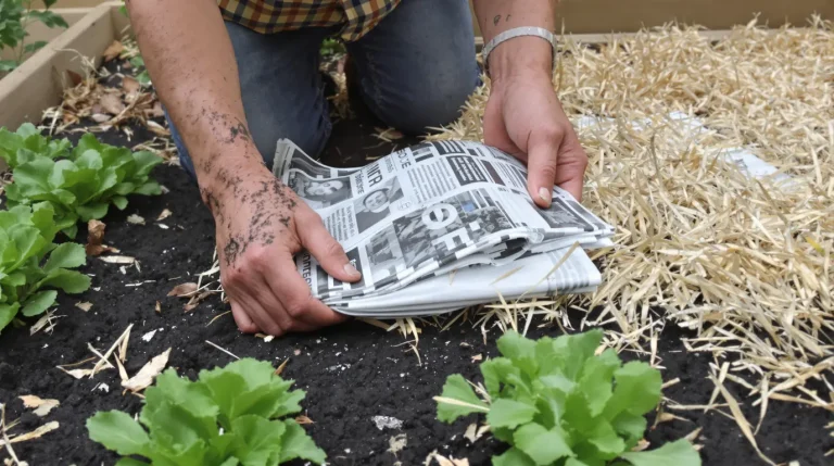 Papier journal au jardin pour un paillage de fortune : bonne idée ou vraie erreur ?